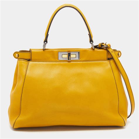 fendi peekaboo yellow|fendi peekaboo price.